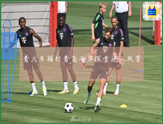 青少年骑行青岛海岸探索迷人风景